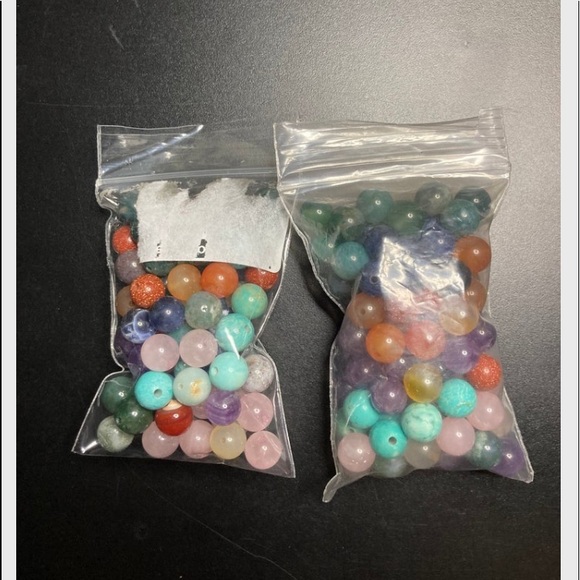 2 bags of 7mm gemstone beads, turquoise, carnelian, sodalite, amethyst, etc. - Picture 2 of 2
